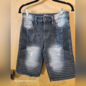 Southpole Black Distressed Jean Shorts
